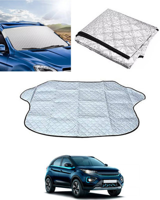 MATIES Windshield Sun Shade For Tata Nexon EV(Silver)