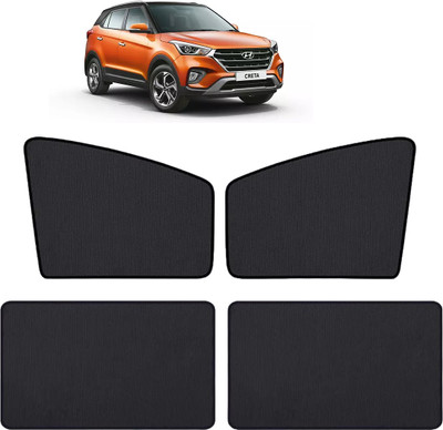 Auto Hub Side Window Sun Shade For Hyundai Creta(Black)