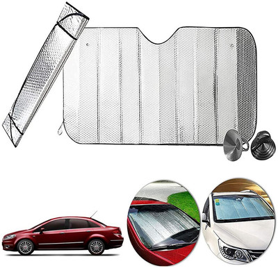 AUTO PEARL Dashboard, Windshield Sun Shade For Fiat Lenia(Silver)