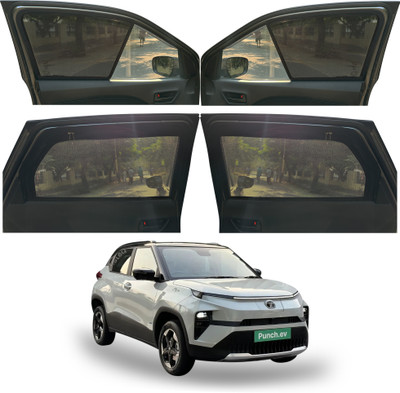 autoluxer Side Window Sun Shade For Tata Punch EV(Black)