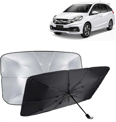 Kingsway Dashboard, Windshield Sun Shade For Honda Mobilio(Black, Silver)