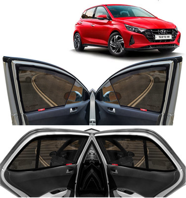 Kingsway Side Window, Rear Window Sun Shade For Hyundai i20(Black)
