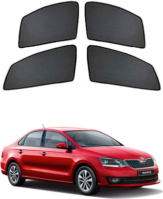 PEEPS STORE Side Window Sun Shade For Skoda Rapid(Black)