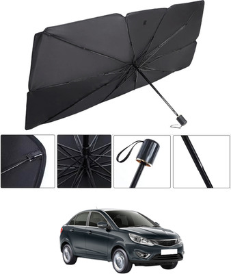 RKPSP Windshield Sun Shade For Tata Zest(Black, Silver)