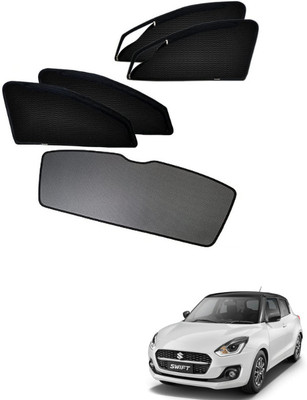 RAKRISH Rear Window, Side Window Sun Shade For Maruti Suzuki Swift(Black)