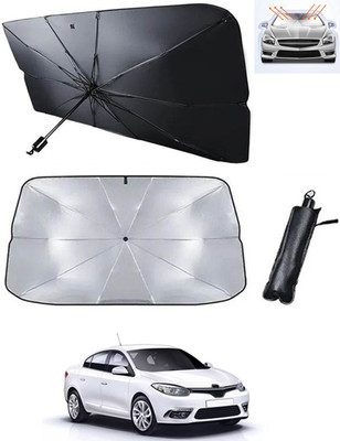 RKPSP Windshield Sun Shade For Renault Fluence(Black, Silver)