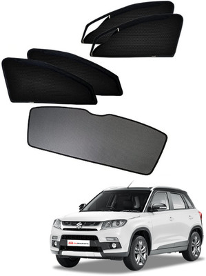 RAKRISH Rear Window, Side Window Sun Shade For Maruti Suzuki Vitara Brezza(Black)