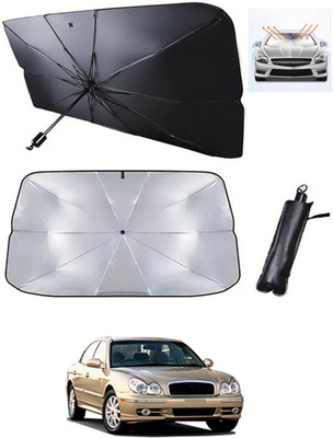 MATIES Windshield Sun Shade For Hyundai Sonata(Black, Silver)