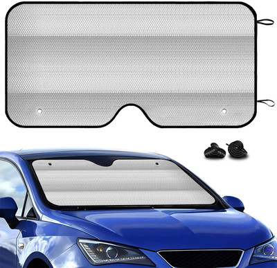NeonSheon Windshield Sun Shade For Universal For Car Universal For Car(Silver)