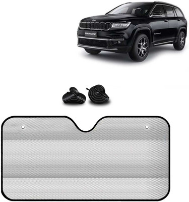 Kingsway Windshield, Dashboard, Rear Window, Side Window Sun Shade For Jeep Meridian(Silver)
