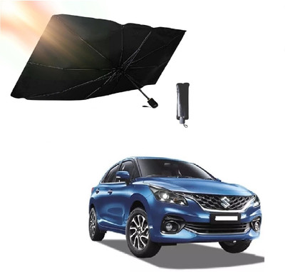ROSHNEER ENTERPRISES Windshield Sun Shade For Maruti Suzuki Baleno(Black, Silver)