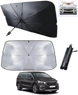 RKPSP Windshield Sun Shade For Kia Carnival(Silver, Black)