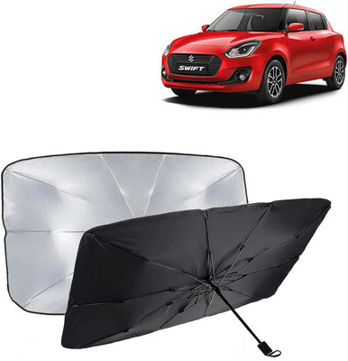 Kingsway Dashboard, Windshield Sun Shade For Maruti Suzuki Swift(Black, Silver)