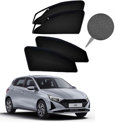 RAKRISH Rear Window, Side Window Sun Shade For Hyundai i20(Black)