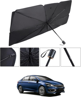 RKPSP Windshield Sun Shade For Maruti Suzuki Ciaz(Black, Silver)