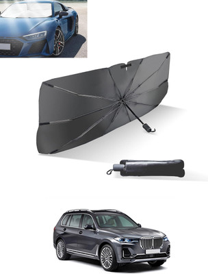 MATIES Windshield Sun Shade For BMW Universal For Car(Black, Silver)