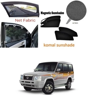 Komal Sunshade Rear Window, Side Window Sun Shade For Tata Sumo(Black)