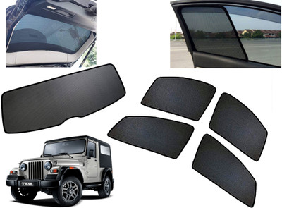 AUTO PEARL Side Window, Rear Window Sun Shade For Mahindra Thar(Black)