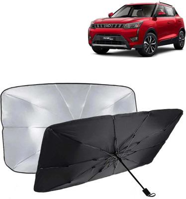 ShopDock Dashboard, Windshield Sun Shade For Mahindra XUV 300(Black, Silver)
