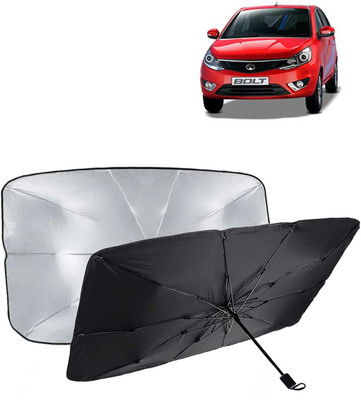 Kingsway Dashboard, Windshield Sun Shade For Tata Bolt(Black, Silver)