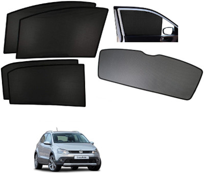 AuTO ADDiCT Side Window, Rear Window Sun Shade For Volkswagen Polo Cross(Black)
