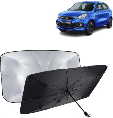 Kingsway Dashboard, Windshield Sun Shade For Maruti Suzuki Celerio(Black, Silver)