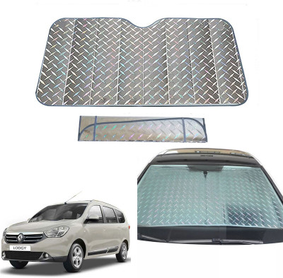 AUTO PEARL Dashboard, Windshield Sun Shade For Renault Lodgy(Grey)