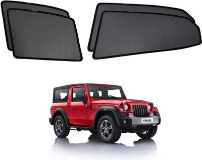 RAKRISH Rear Window, Side Window Sun Shade For Mahindra Thar(Black)