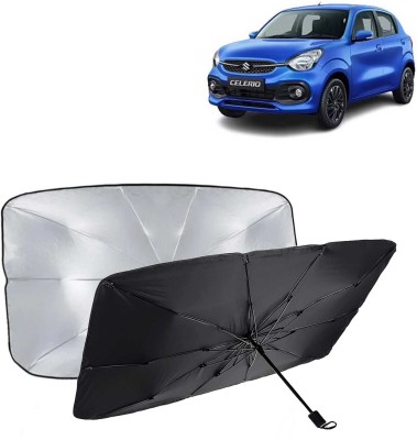 Kingsway Dashboard, Windshield Sun Shade For Maruti Suzuki Celerio(Black, Silver)