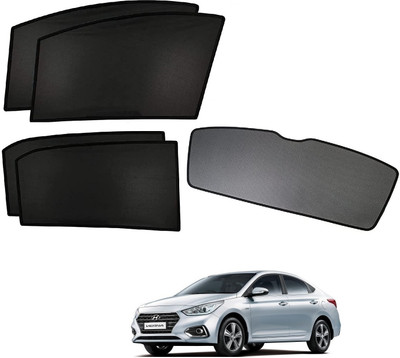 KOZDIKO Side Window, Rear Window Sun Shade For Hyundai Verna(Black)