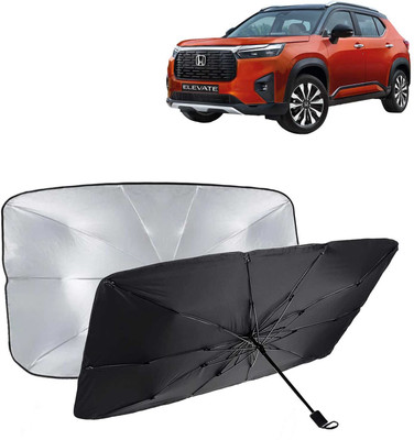 Kingsway Dashboard, Windshield Sun Shade For Honda Elevate(Black, Silver)