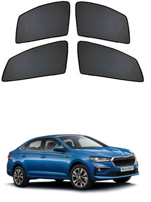 PEEPS STORE Side Window Sun Shade For Skoda Slavia(Black)