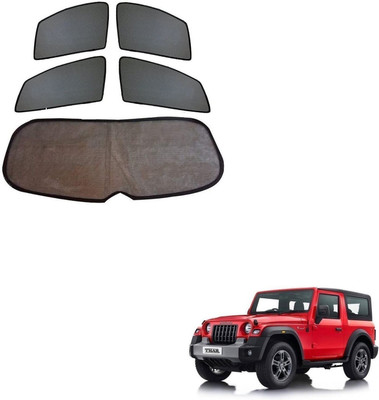 KOZDIKO Side Window, Rear Window Sun Shade For Mahindra Thar(Black)