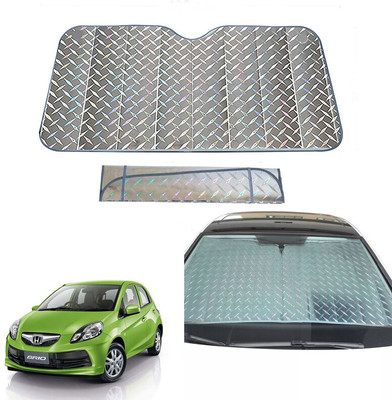 AUTO PEARL Dashboard, Windshield Sun Shade For Honda Brio(Grey)