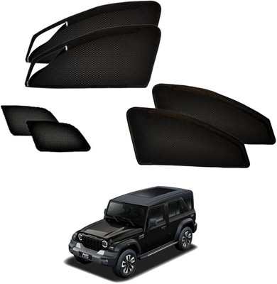 HARKRISH Side Window Sun Shade For Mahindra Thar(Black)