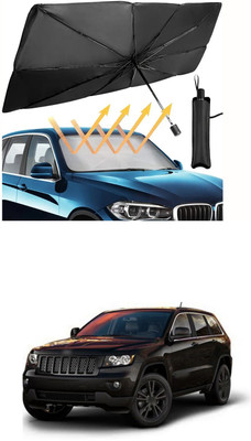 XZRTZ Windshield Sun Shade For Hyundai Santro Xing(Black)