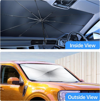 Chromoto Sun Roof, Windshield Sun Shade For Universal For Car Universal For Car(Black)