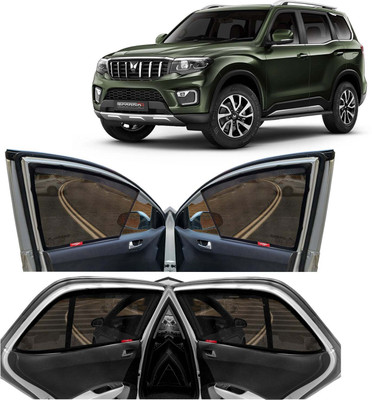Kingsway Side Window, Rear Window Sun Shade For Mahindra New Scorpio(Black)