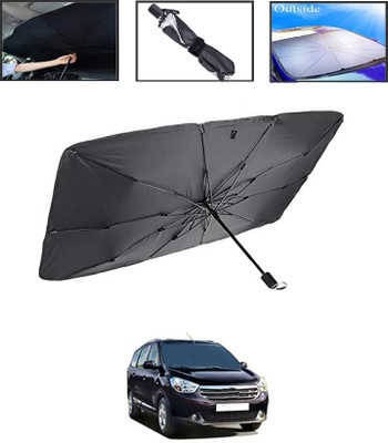 MSNP Windshield Sun Shade For Renault Lodgy(Black, Silver)