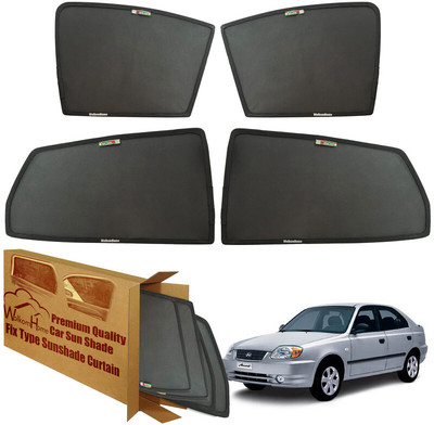 WolkomHome Side Window Sun Shade For Hyundai Accent(Black)