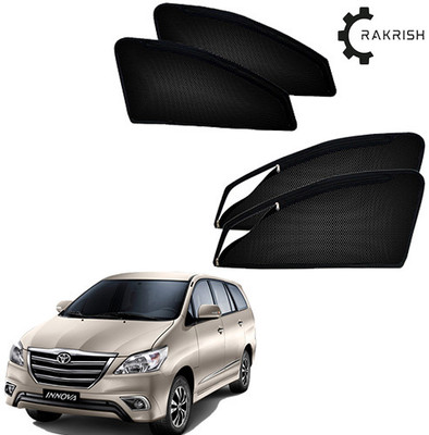 RAKRISH Rear Window, Side Window Sun Shade For Toyota Innova(Black)
