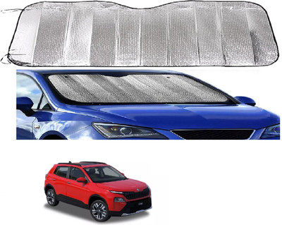 ROSHNEER ENTERPRISES Windshield Sun Shade For Skoda 1 Series(Silver)