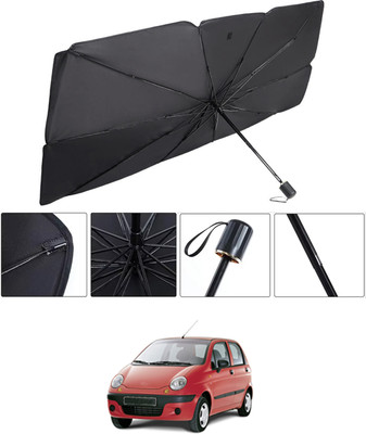 RKPSP Windshield Sun Shade For Daewoo Matiz(Black, Silver)