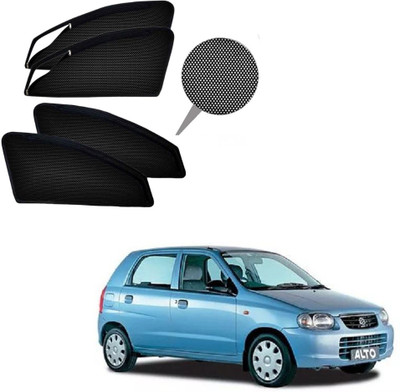 MASS VECHICLE Rear Window, Side Window Sun Shade For Maruti Suzuki Alto(Black)