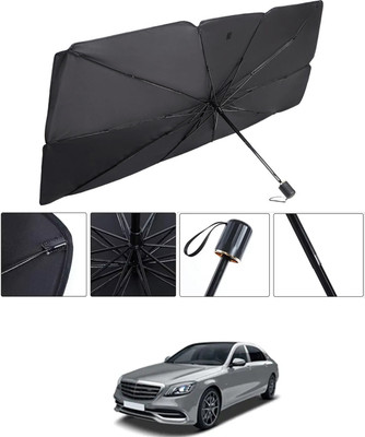 RKPSP Windshield Sun Shade For Mercedes Benz S350(Black, Silver)