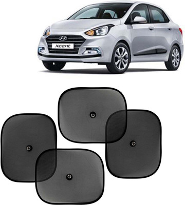 Kingsway Side Window, Rear Window, Windshield Sun Shade For Hyundai Xcent(Black)