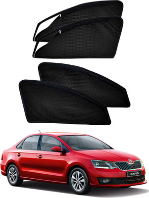 PEEPS STORE Side Window Sun Shade For Skoda Rapid(Black)