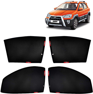 Kingsway Side Window, Rear Window Sun Shade For Toyota Etios Cross(Black)