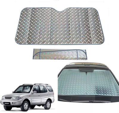 AUTO PEARL Dashboard, Windshield Sun Shade For Tata Safari(Grey)