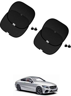 FKOK Side Window Sun Shade For Mercedes Benz C200(Black)